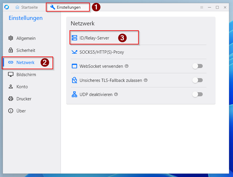 RustDesk installieren und öffnen