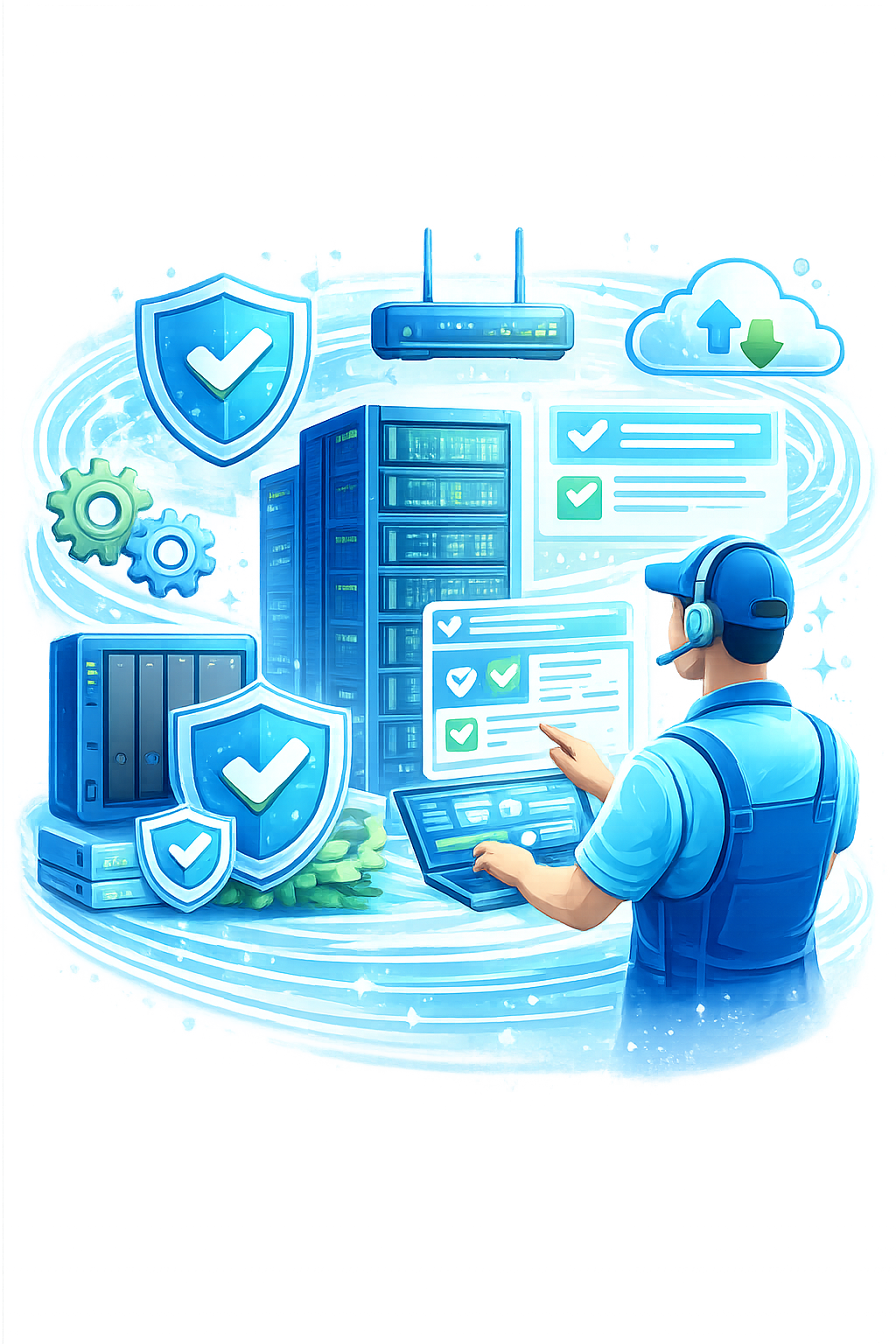 Moderne Servervirtualisierung mit Backup-Konzept und zentralem Management