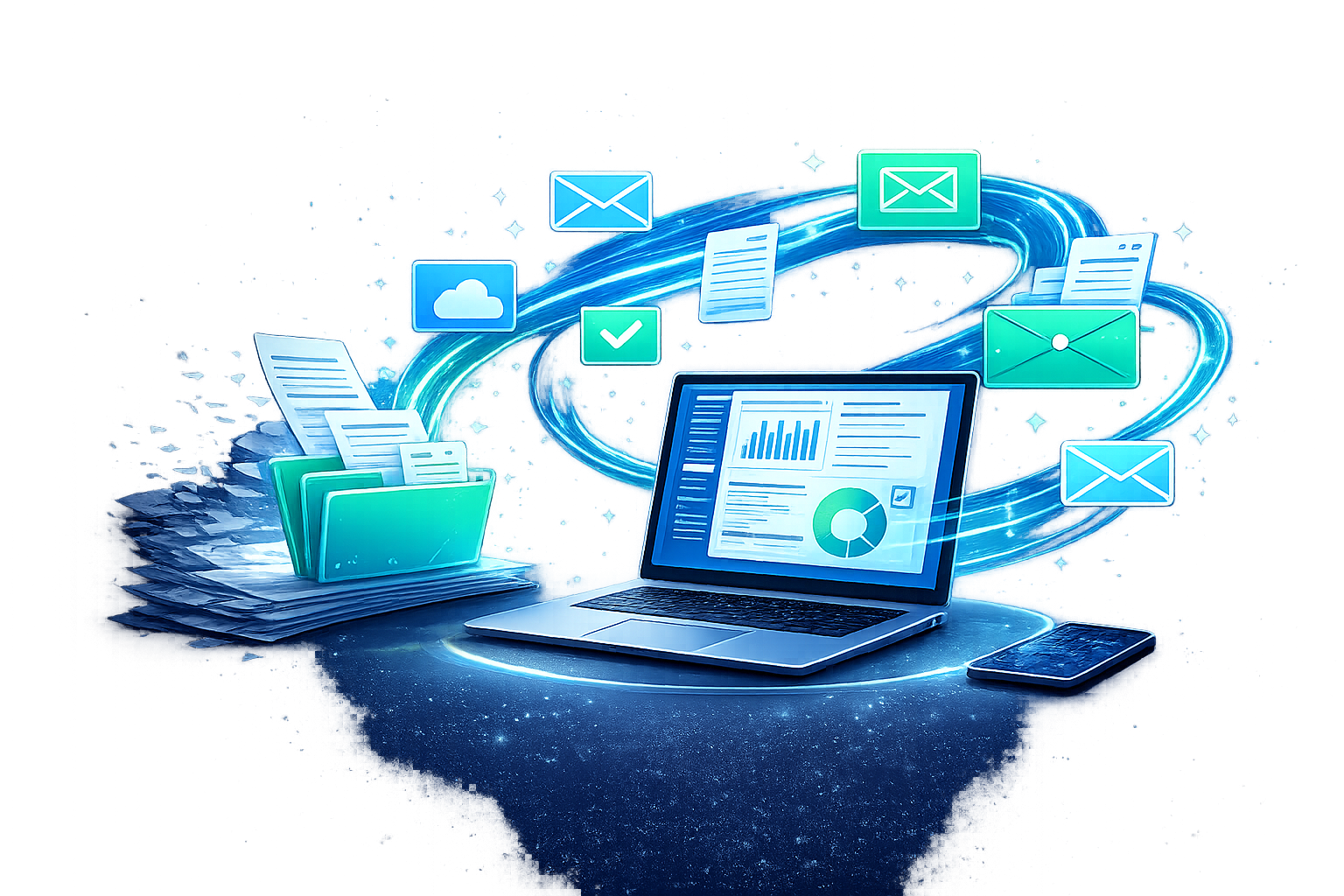 Papierloses Büro und digitale Dokumentenverwaltung