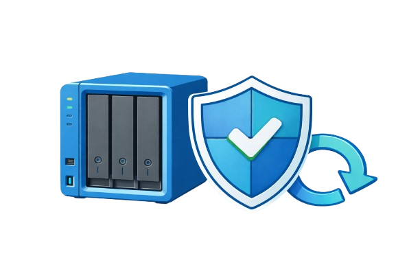 Server mit automatischen Backups und Sicherheitsprüfung für zuverlässigen Datenschutz